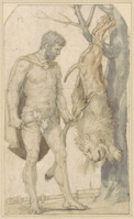 A 050
<br/>
Hercules en de Nemeïsche leeuw
<br/>
<em>Amberger, Christoph (ca. 1505 - 1562) (toegeschreven aan)</em>